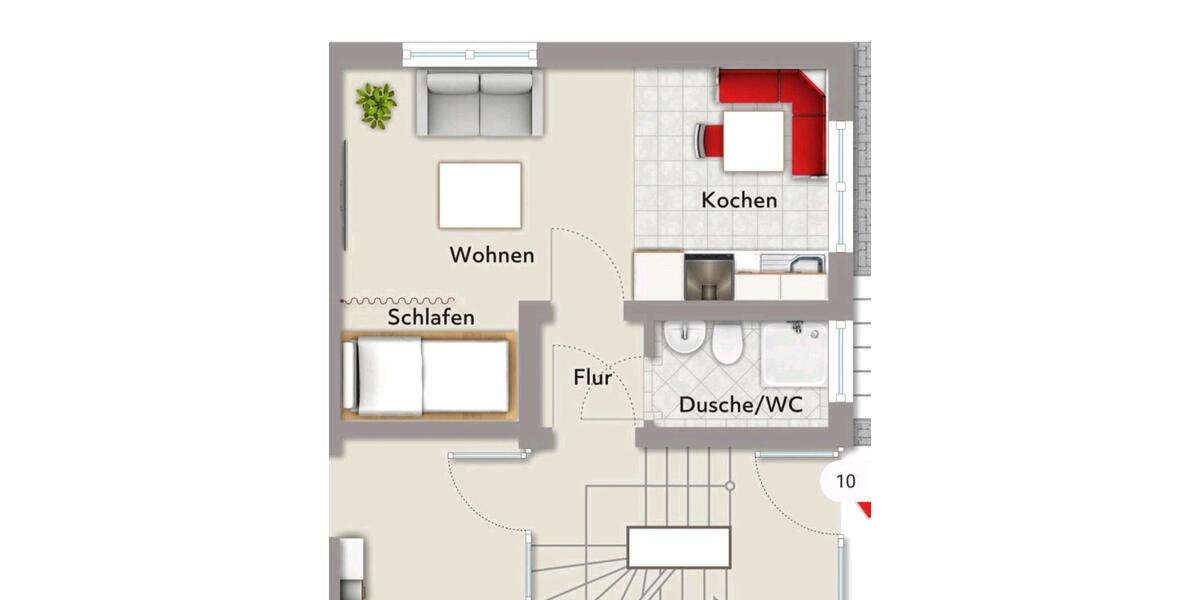 Erdgeschoßwohnung Buseck - 1 Zimmer, 25 m&sup2;, 550&euro; | Angebot:25656946