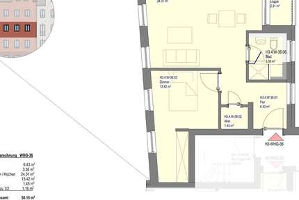 Wohnung Wetzlar - 2 Zimmer, 50 m&sup2;, 900&euro; | Angebot:23750317