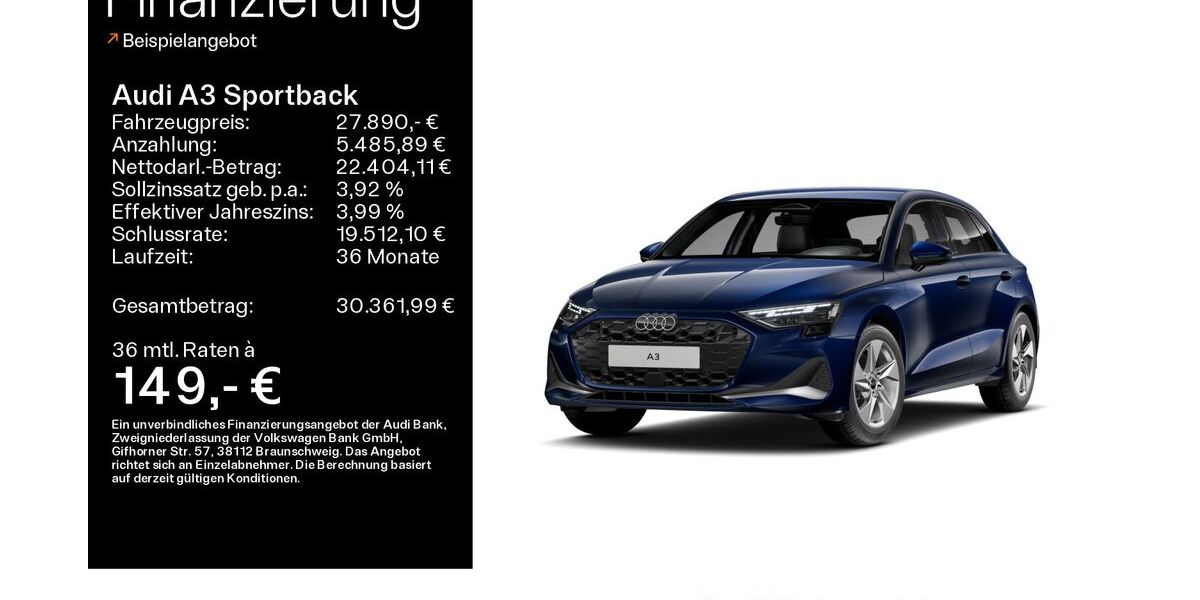 Audi A3 9.359 km 27.890 &euro; Bad Nauheim 61231