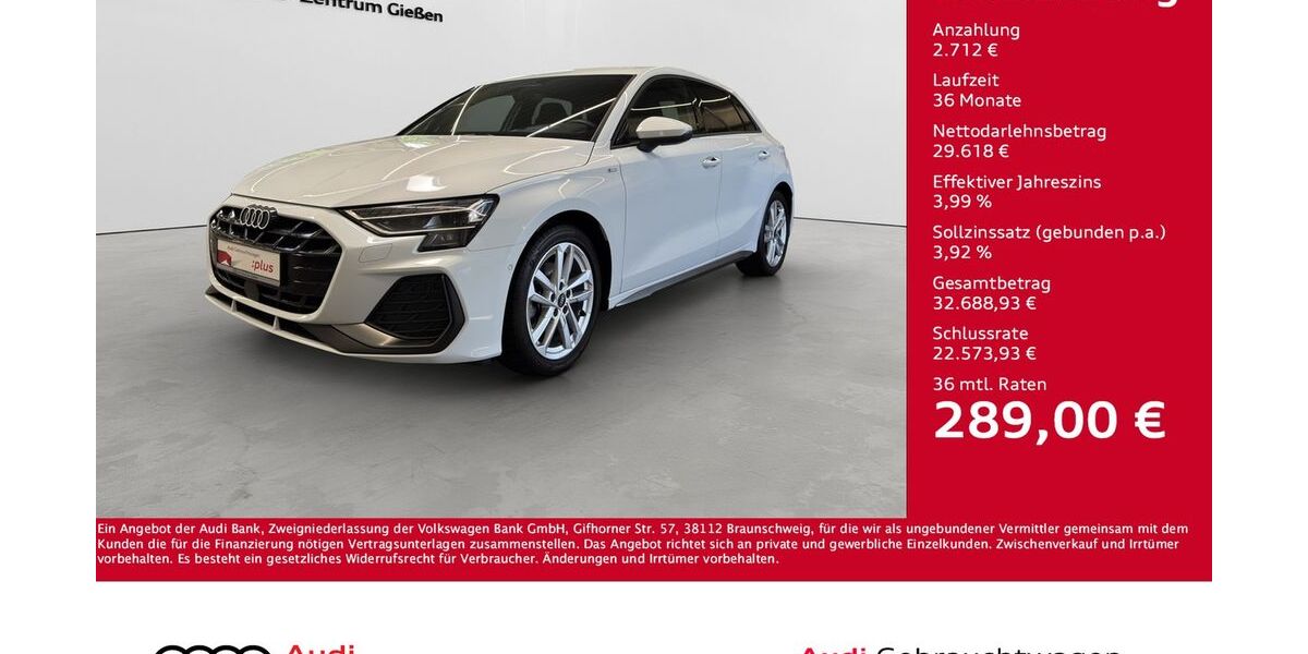 Audi A3 28.600 km 32.330 &euro; Giessen 35394