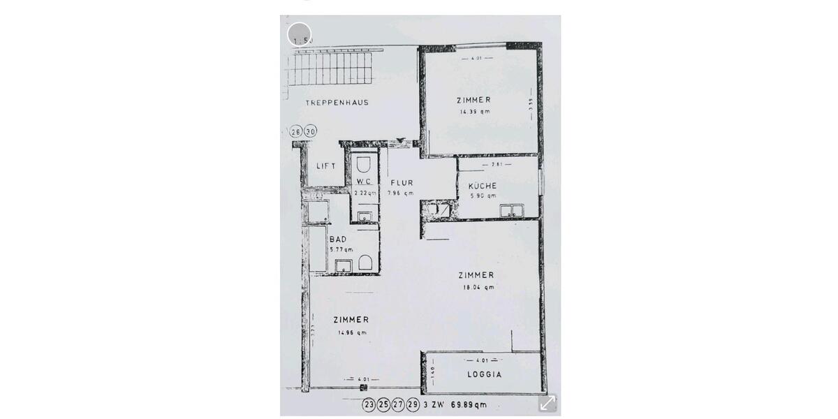 Etagenwohnung Bad Nauheim - 2.5 Zimmer, 70 m&sup2;, 320.000&euro; | Angebot:26986734