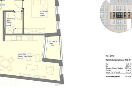 Wohnung Wetzlar - 2 Zimmer, 58 m&sup2;, 900&euro; | Angebot:23750322