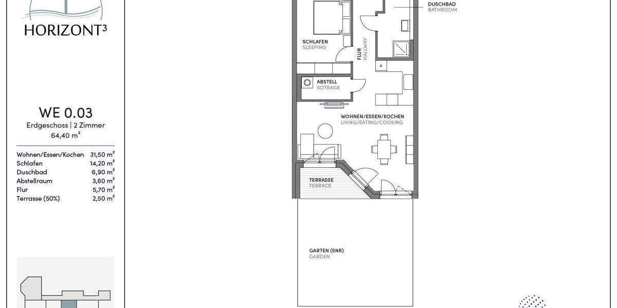 Etagenwohnung Ober-Mörlen Mörlen - 2 Zimmer, 64 m&sup2;, 335.000&euro; | Angebot:25714031