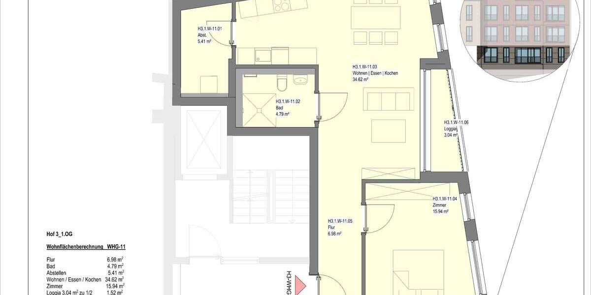 Etagenwohnung Wetzlar - 2 Zimmer, 69 m&sup2;, 1.000&euro; | Angebot:23750311