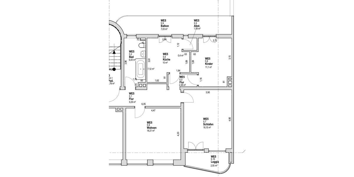 Etagenwohnung Gießen - 3 Zimmer, 86 m&sup2;, 299.000&euro; | Angebot:26713062
