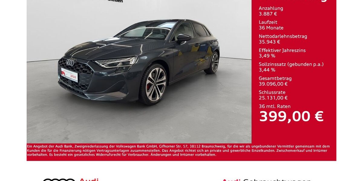 Audi A3 12.200 km 38.930 &euro; Giessen 35394