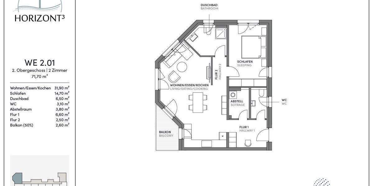 Etagenwohnung Ober-Mörlen Mörlen - 2 Zimmer, 71 m&sup2;, 385.000&euro; | Angebot:25715583