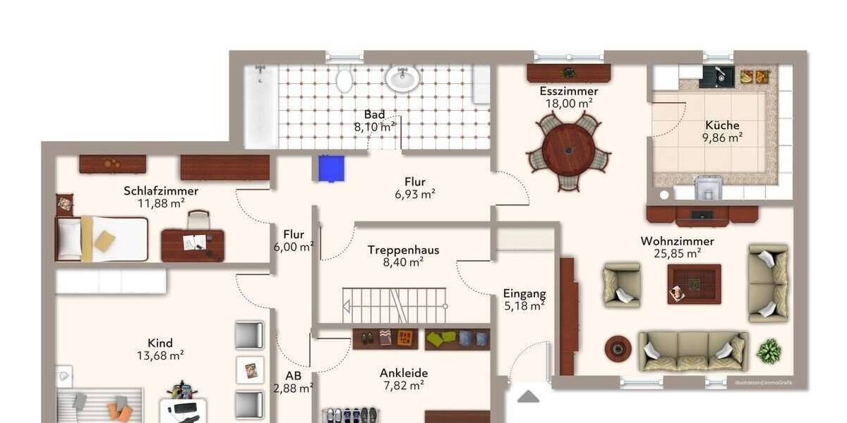Etagenwohnung Linden Großen-Linden - 3 Zimmer, 120 m&sup2;, 1.200&euro; | Angebot:26723929