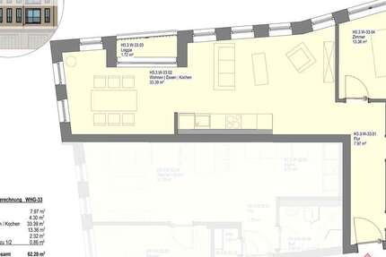 Wohnung Wetzlar - 2 Zimmer, 62 m&sup2;, 980&euro; | Angebot:23750315