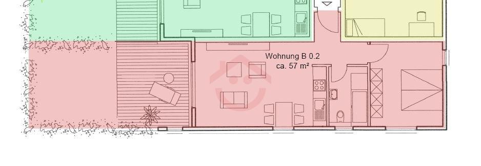 Erdgeschoßwohnung Gießen Allendorf - 2 Zimmer, 57 m&sup2;, 835&euro; | Angebot:25841441
