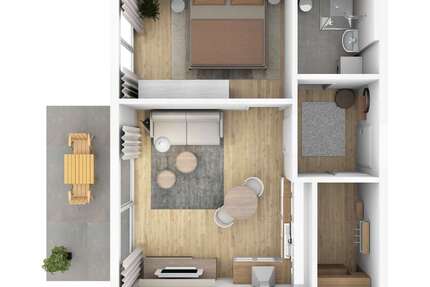 Wohnung Gießen - 2 Zimmer, 49 m&sup2;, 640&euro; | Angebot:26295404