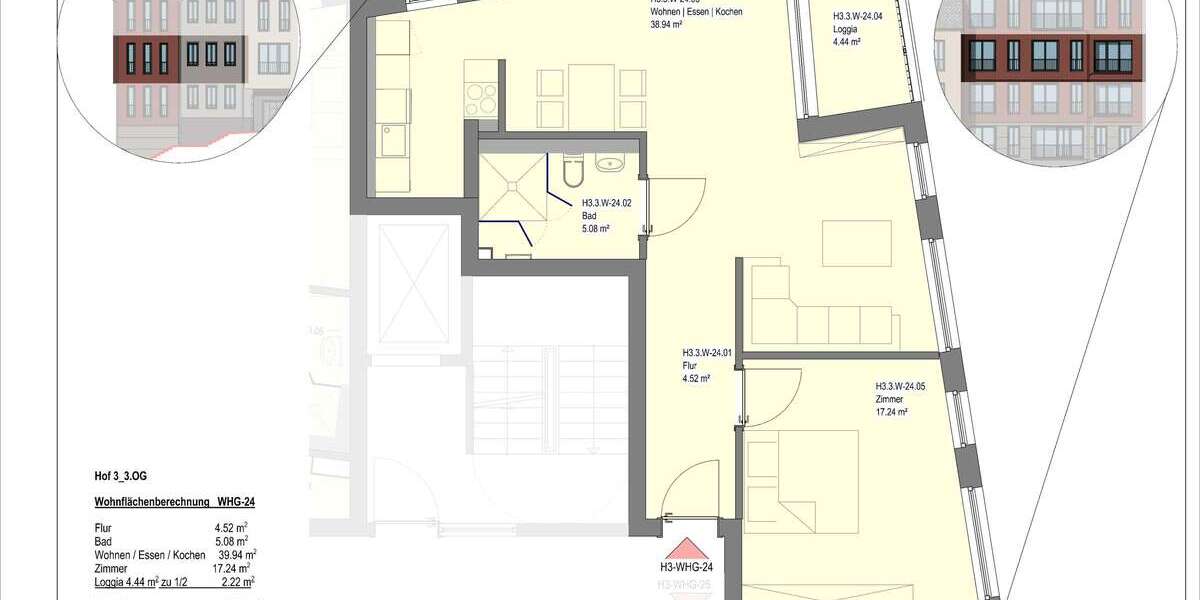 Etagenwohnung Wetzlar - 2 Zimmer, 68 m&sup2;, 1.130&euro; | Angebot:23750316