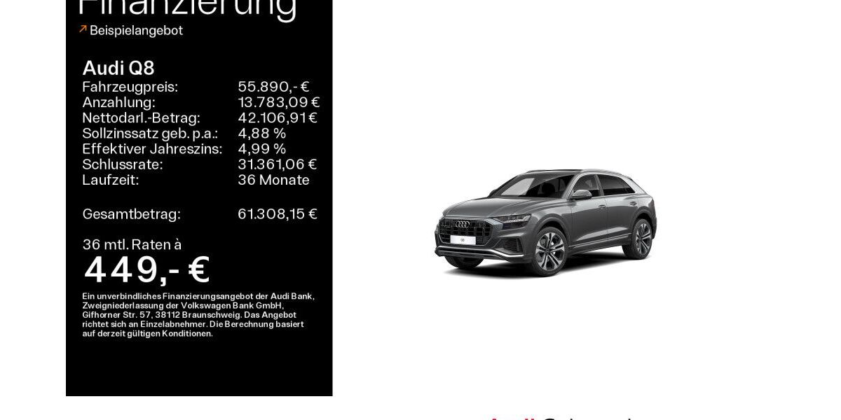 Audi Q8 70.818 km 55.380 &euro; Bad Nauheim 61231