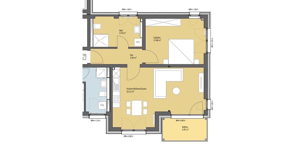 Etagenwohnung Runkel - 2 Zimmer, 69 m&sup2;, 925&euro; | Angebot:26675521