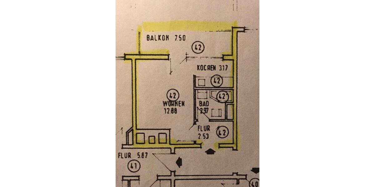 Etagenwohnung Gießen Wieseck - 1 Zimmer, 30 m&sup2;, 700&euro; | Angebot:26413386