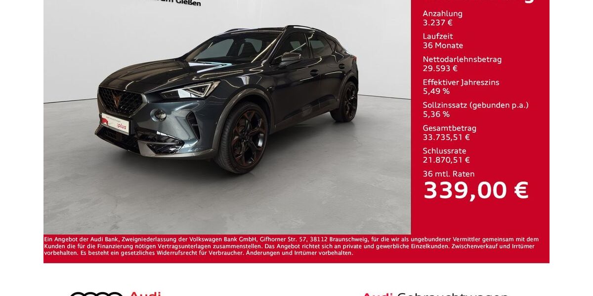Cupra Formentor 39.950 km 32.830 &euro; Giessen 35394