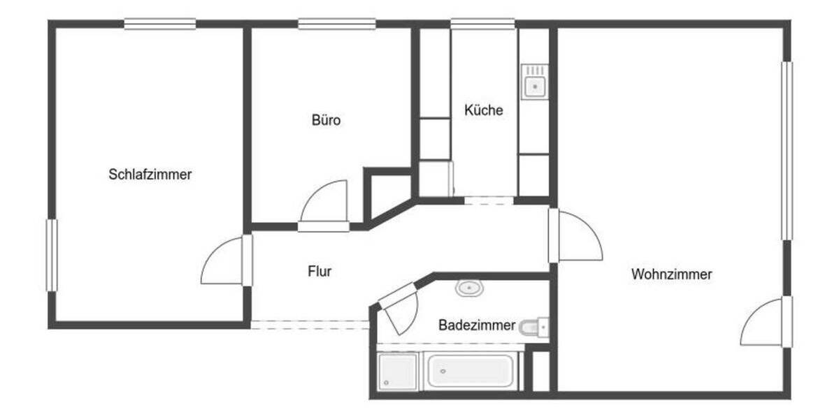 Etagenwohnung Gießen Wieseck - 3 Zimmer, 75 m&sup2;, 249.000&euro; | Angebot:26797668