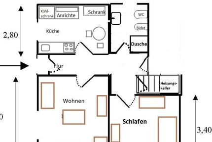Wohnung Wehrheim - 2 Zimmer, 48 m&sup2;, 890&euro; | Angebot:25568204